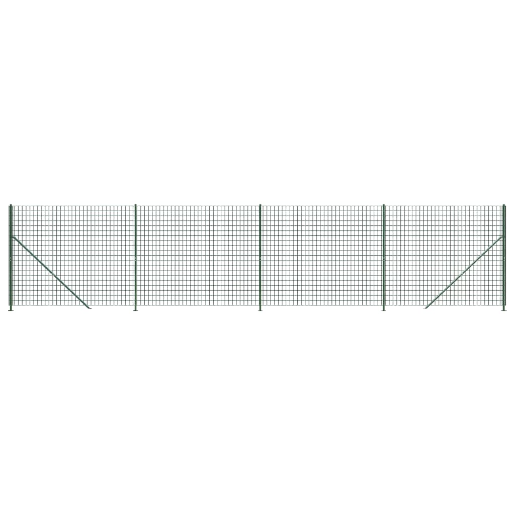 Vidaxl draadgaashek met flens 1,6x10 m groen