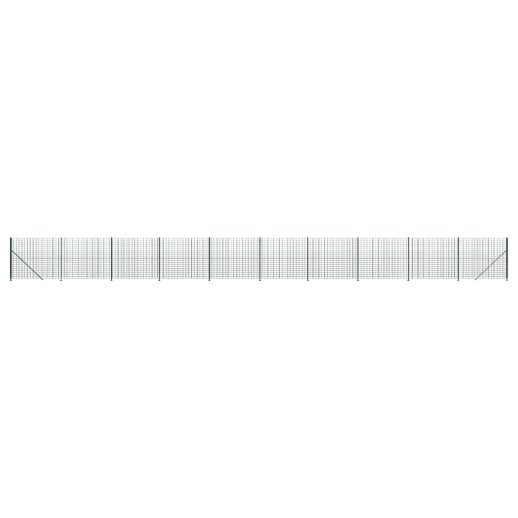FET de malla de alambre de Vidaxl con brida de 2.2x25 m verde