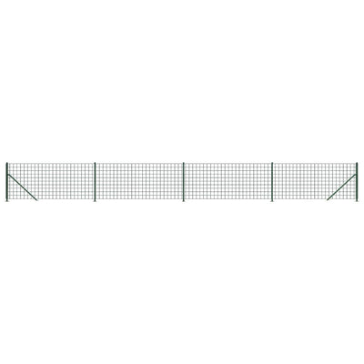 FET de malla de alambre de Vidaxl con brida de 0.8x10 m verde