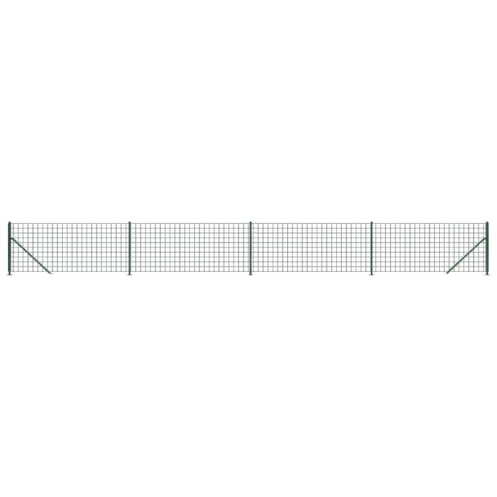 FET de malla de alambre de Vidaxl con brida 1.1x10 m verde
