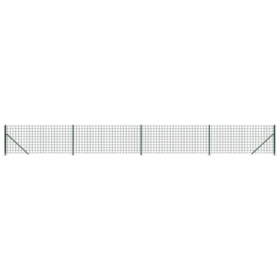 FET de malla de alambre de Vidaxl con brida 1.1x10 m verde