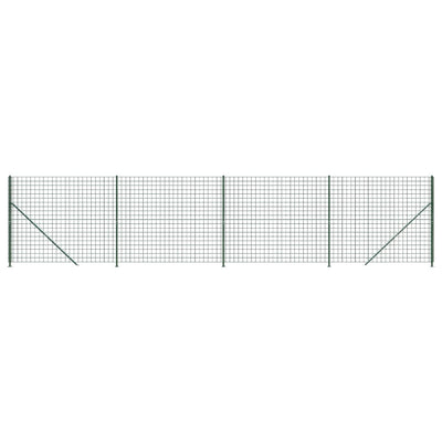 FET de malla de alambre de Vidaxl con brida de 1.6x10 m verde