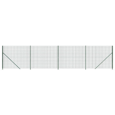 FET de malla de alambre de Vidaxl con brida de 2.2x10 m verde
