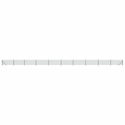 Valla de malla de alambre Vidaxl con brida de 0.8x25 m verde