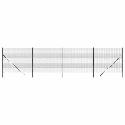 Mesh de alambre Vidaxl FET 1.6x10 M de acero galvanizado antracita