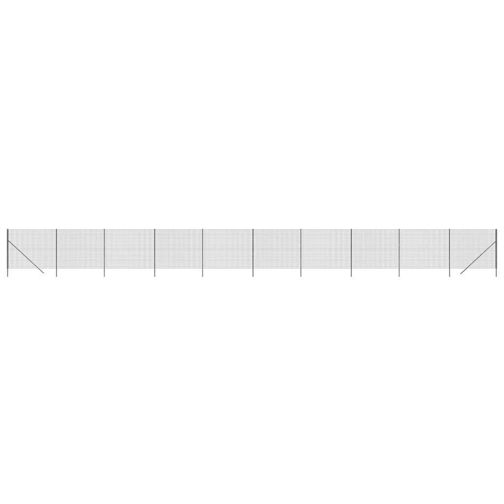 Vidaxl Mesh FET 2x25 M Color de antracita de acero galvanizado