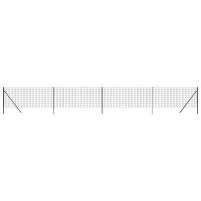 Vidaxl draadgaashek 0,8x10 m gegalvaniseerd staal antracietkleurig