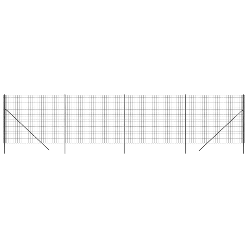 Vidaxl Mesh Mesh FET 2.2x10 M de acero galvanizado antracita