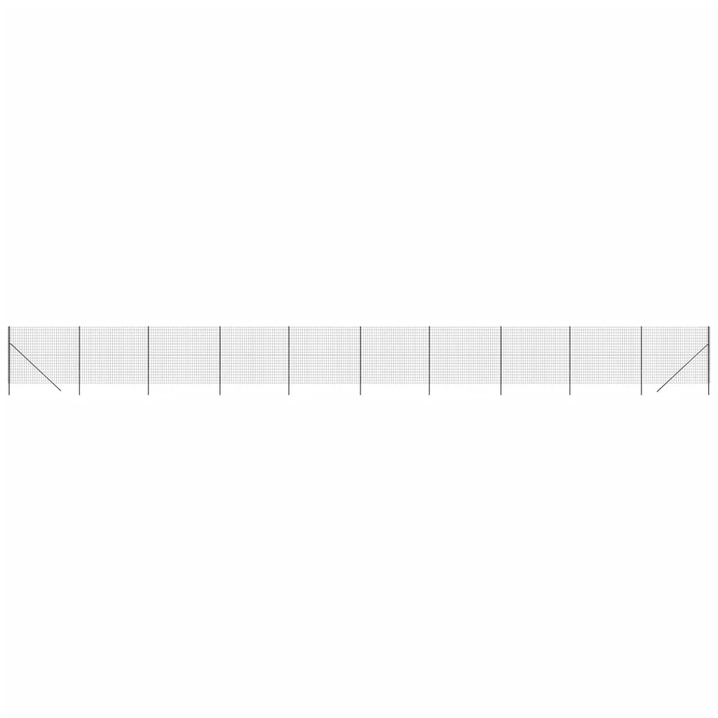 Mesh de alambre Vidaxl FET 1.4x25 M de acero galvanizado con antracita