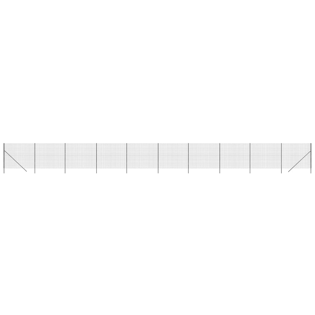 Vidaxl Mesh Mesh FET 1.8x25 M de acero galvanizado antracita