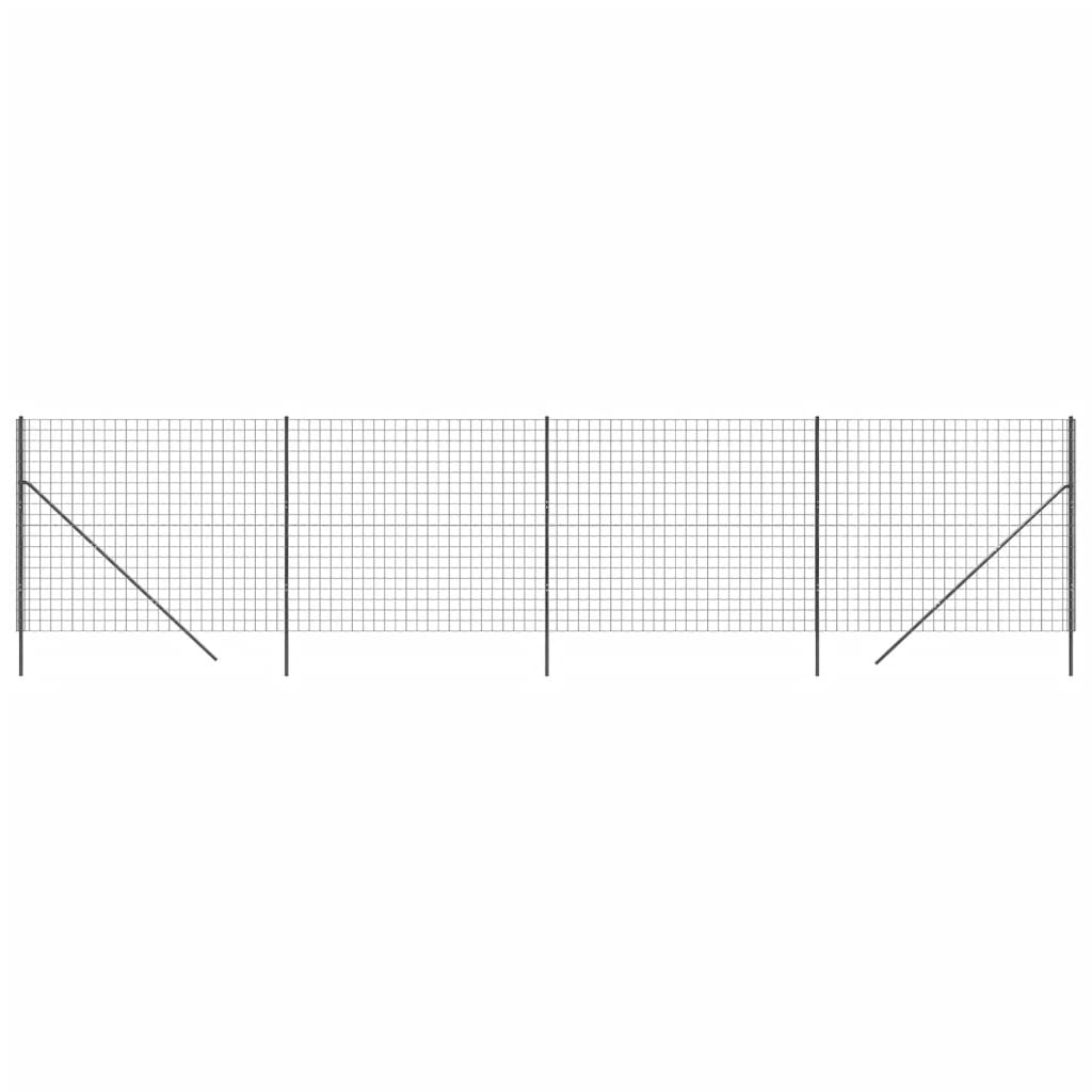 Vidaxl Mesh Mesh FET 1.6x10 M de acero galvanizado antracita