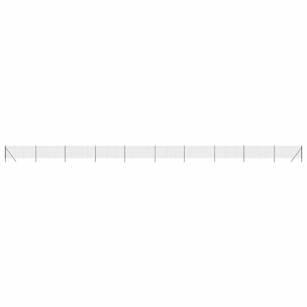 Vidaxl draadgaashek 1x25 m gegalvaniseerd staal antracietkleur