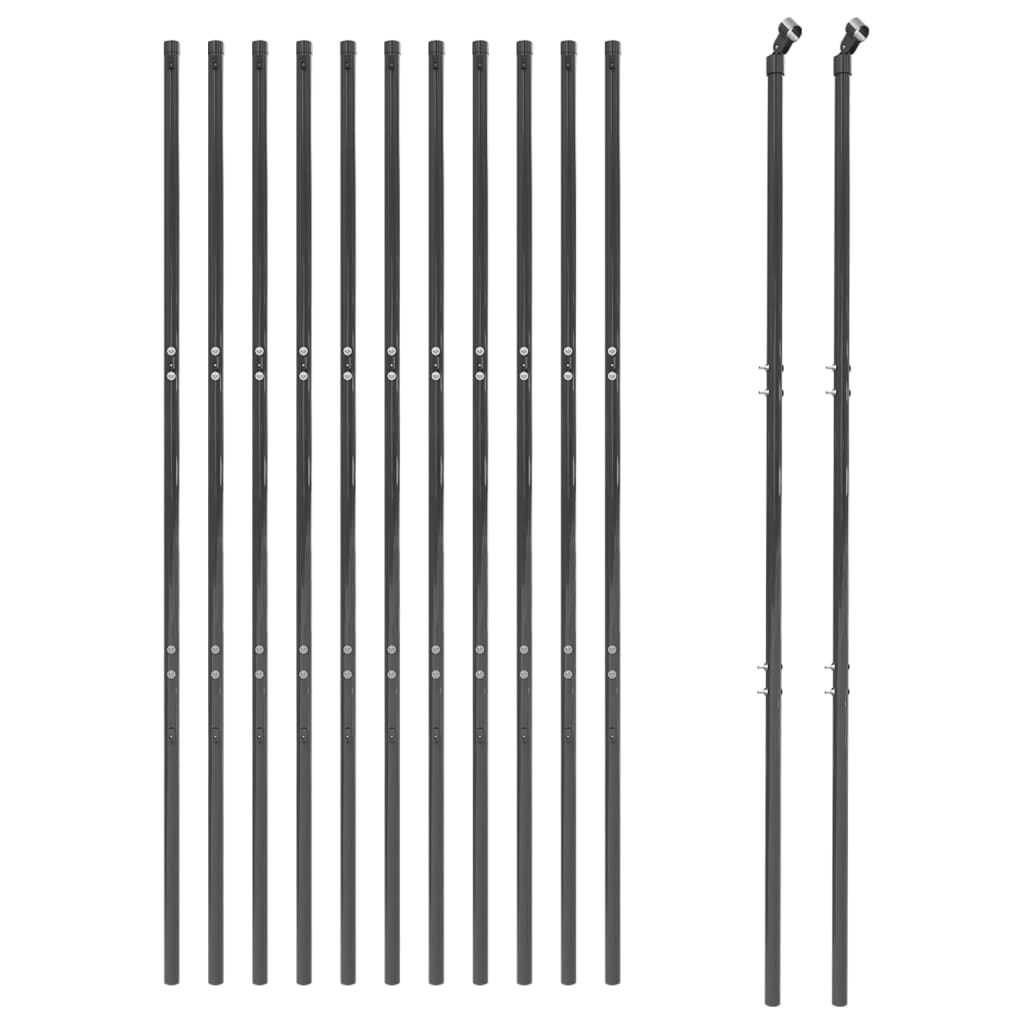 Vidaxl Wire Mesh FET 1,4x25 m in acciaio galvanizzato antracite