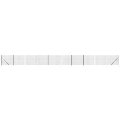 VidaXL Draadgaashek met grondankers 1,6x25 m antracietkleurig