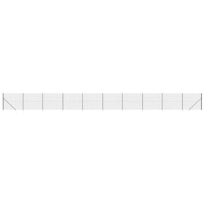 VidaXL Draadgaashek met grondankers 1,6x25 m antracietkleurig