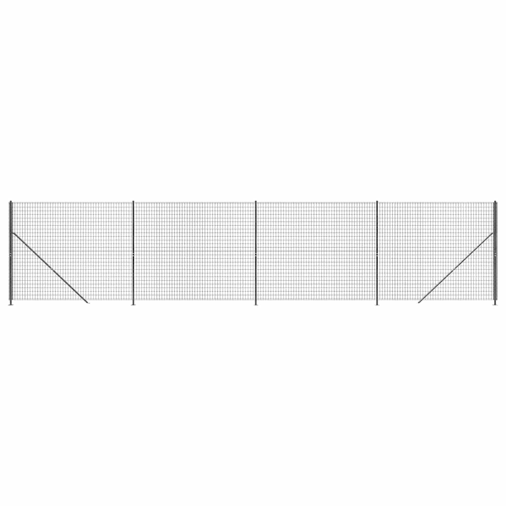 Vidaxl draadgaashek met flens 1,6x10 m antracietkleurig