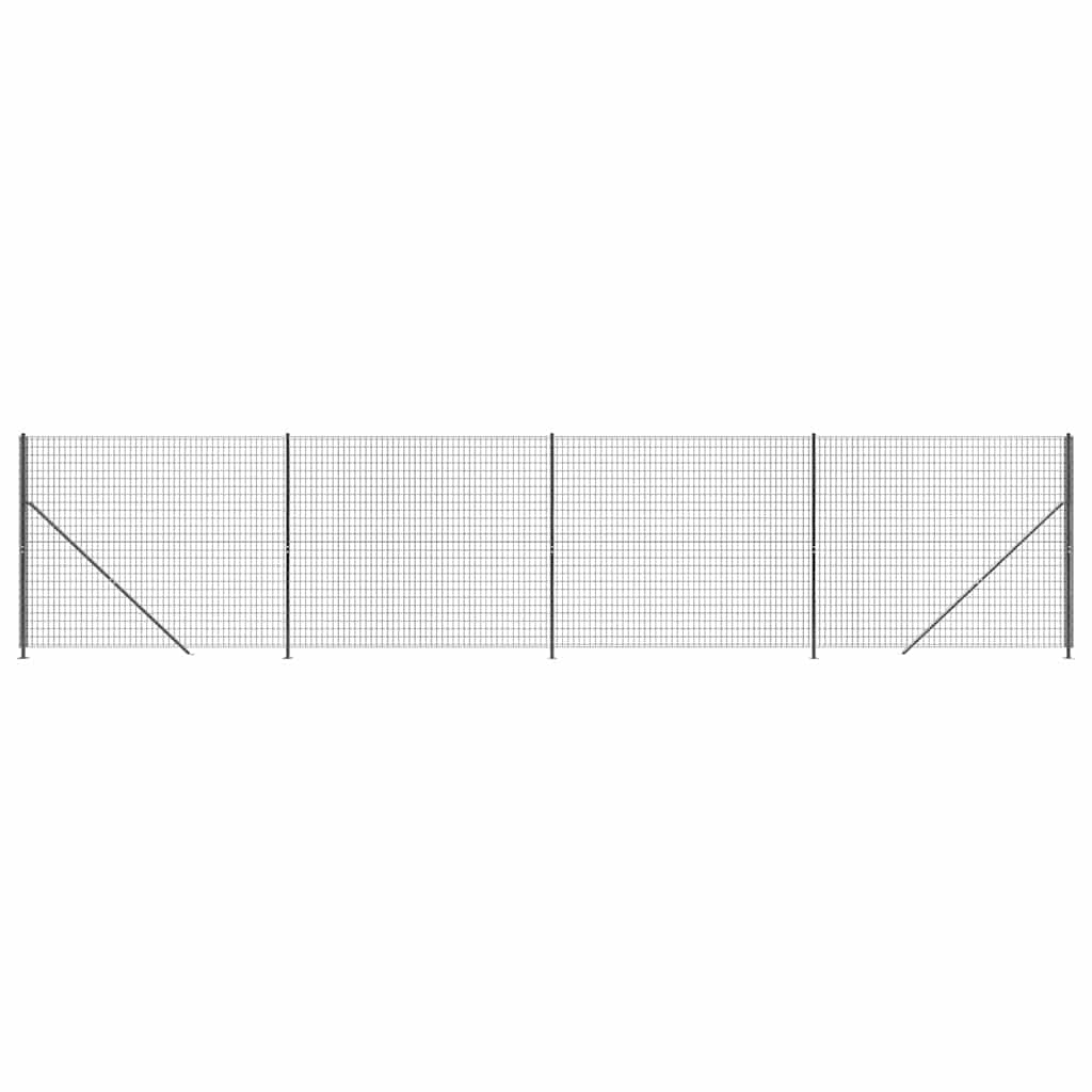 Vidaxl draadgaashek met flens 1,8x10 m antracietkleurig