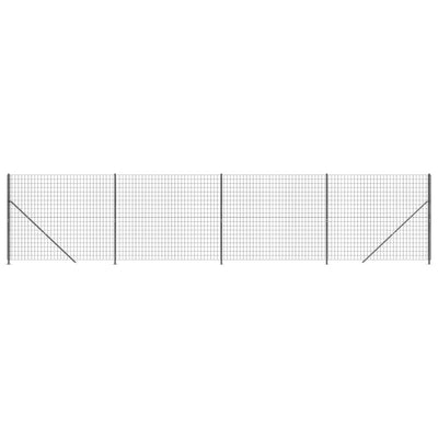 FET de malla de alambre Vidaxl con brida de 1.6x10 m de antracita