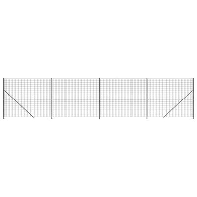 FET de malla de alambre Vidaxl con brida de 2.2x10 m de antracita
