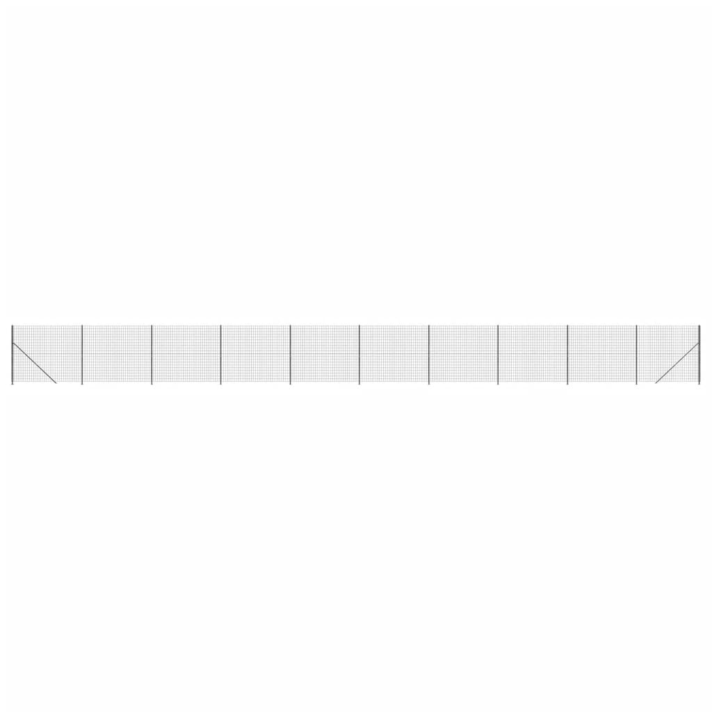 FET de malla de alambre Vidaxl con brida 2.2x25 m antracita