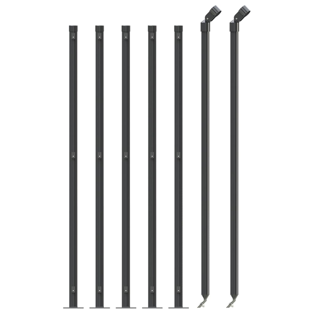 FET de malla de alambre de Vidaxl con brida 1.1x10 m de antracita
