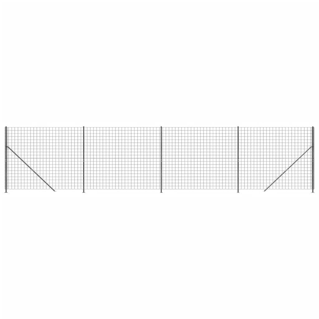 FET de malla de alambre Vidaxl con brida de 1.6x10 m de antracita