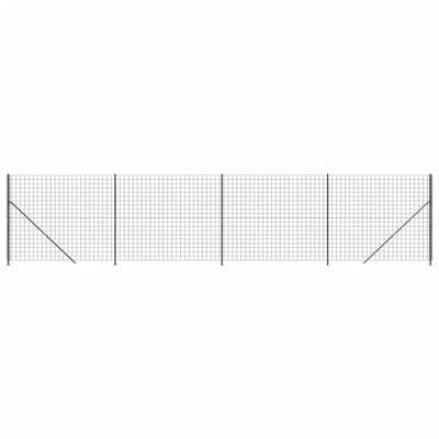 FET de malla de alambre Vidaxl con brida de 1.6x10 m de antracita