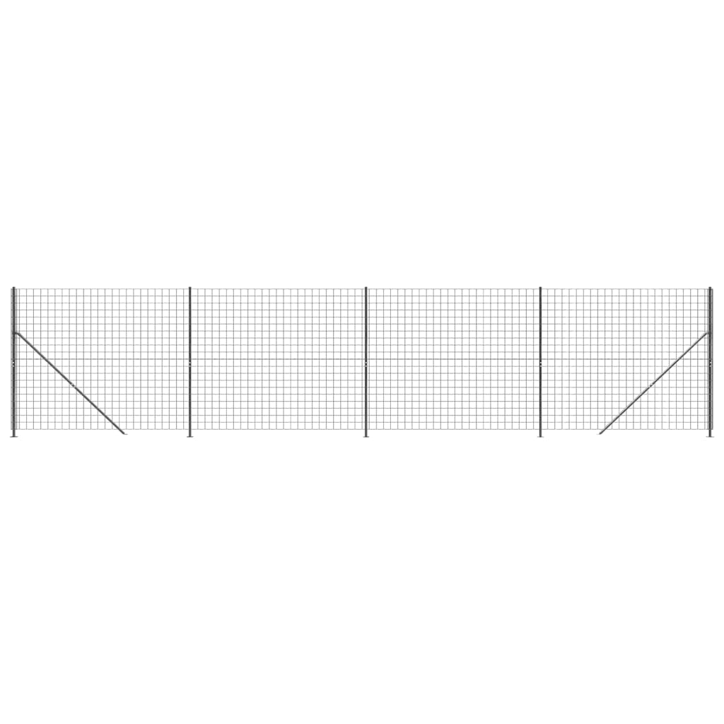 Vidaxl draadgaashek met flens 2x10 m antracietkleurig