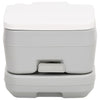Vidaxl campingtoilet draagbaar 10+10 l hdpe grijs en wit