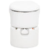Vidaxl campingtoilet geïntegreerd 24+17 l hdpe en staal wit