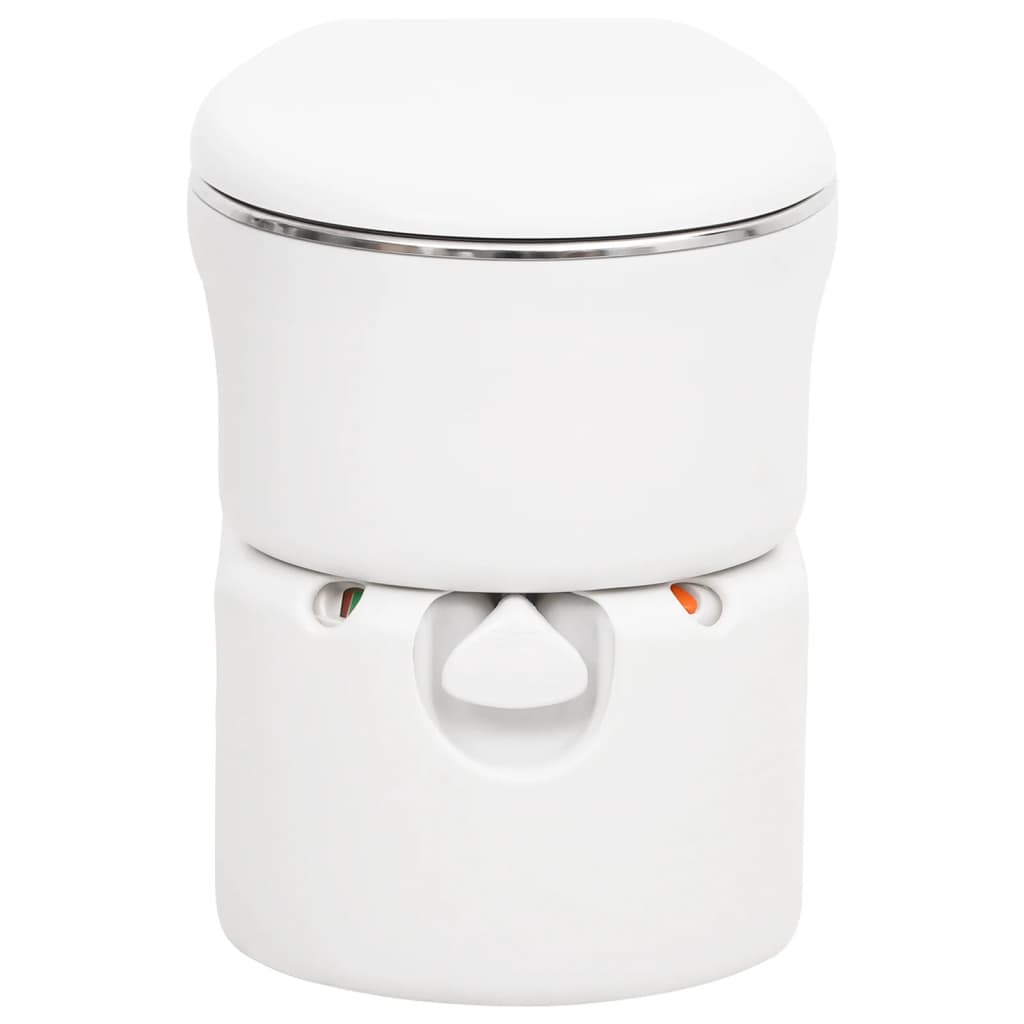 Vidaxl campingtoilet geïntegreerd 24+17 l hdpe en staal wit