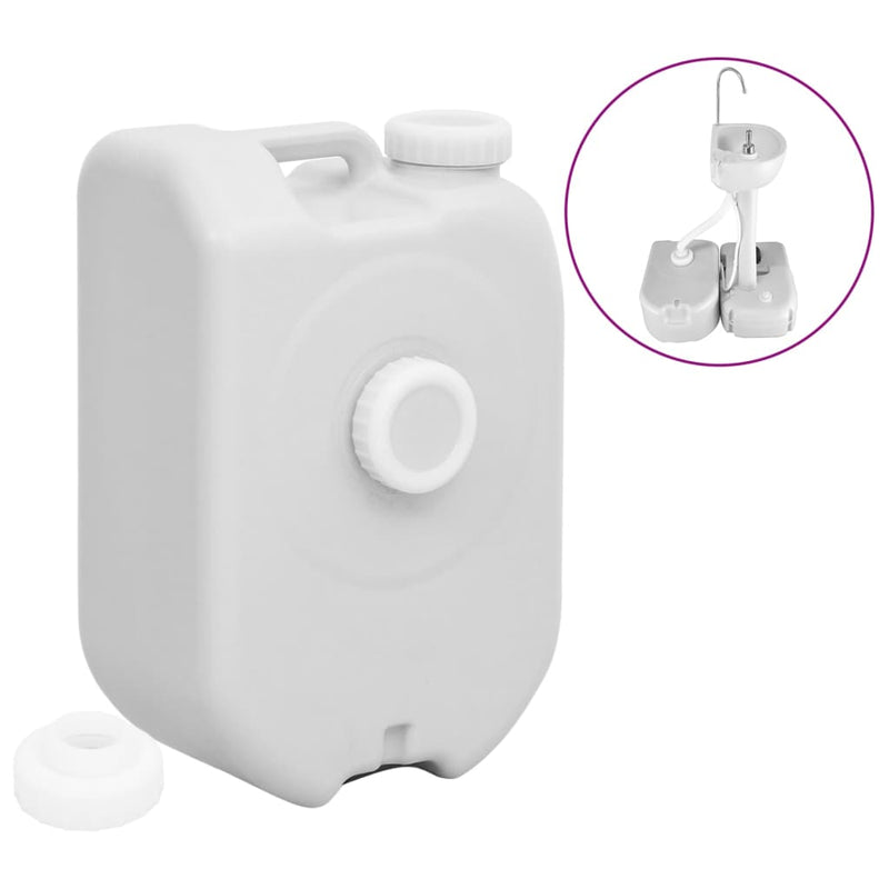 VidaXL Watertank draagbaar met adapter 24 L grijs