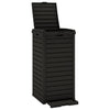 Lata de basura de Vidaxl para afuera 41x41x86 cm polipropeno negro