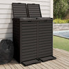 Vidaxl Barbage Can para jardín 78x41x86 cm polipropeno negro