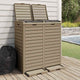 Vidaxl Garbage lattina per esterni 78x41x86 cm Polypropene Light Brown