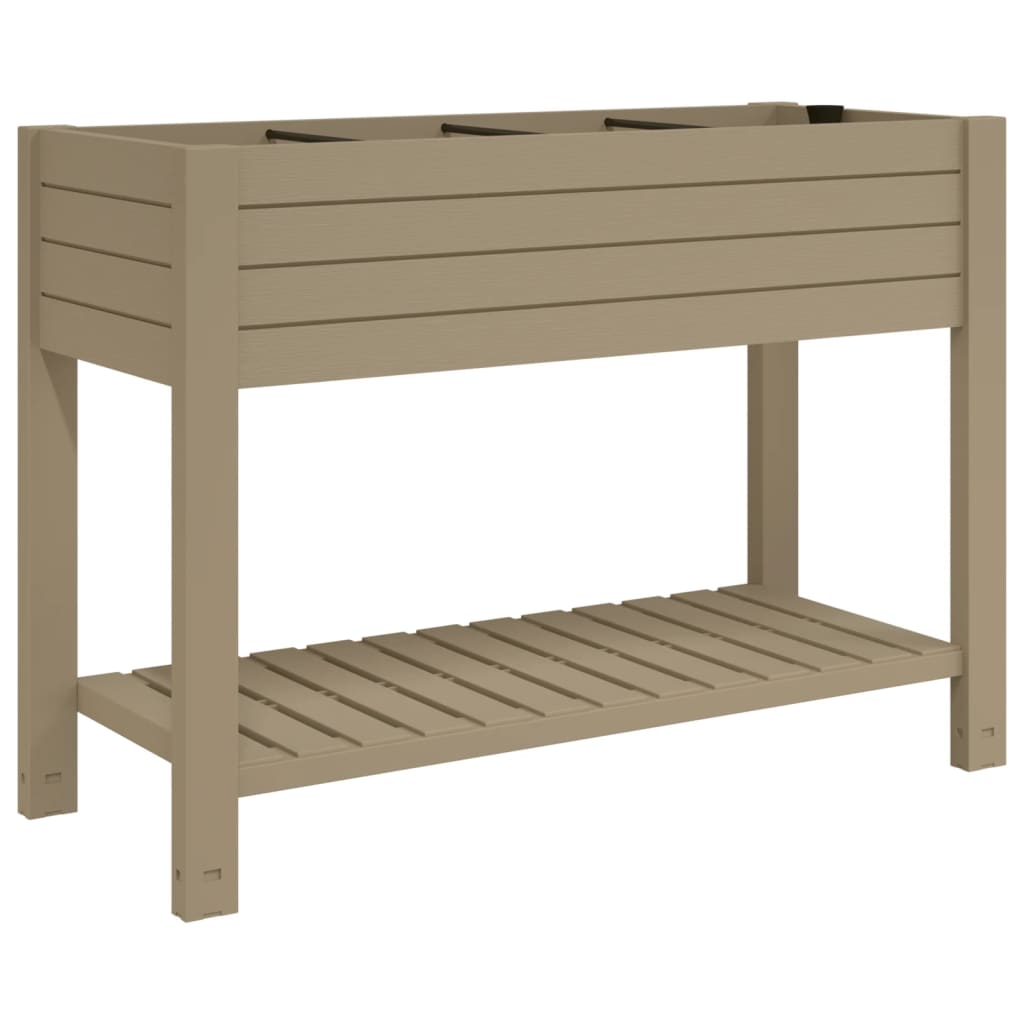 Vidaxl fioriera raccolta 110x45x79 cm in polipropene marrone chiaro