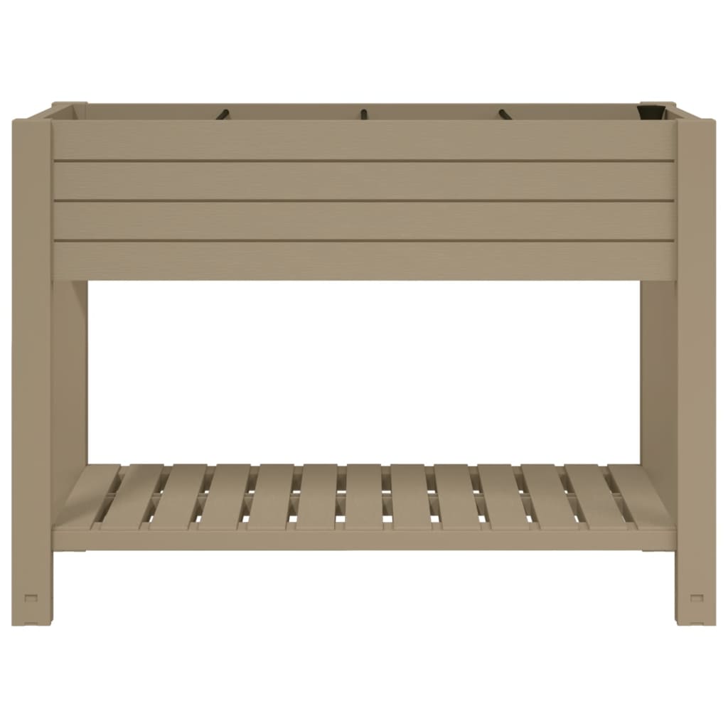 Plantador Vidaxl elevado 110x45x79 cm Polipropeno marrón claro