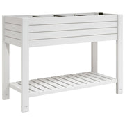 Vidaxl plantenbak verhoogd 110x45x79 cm polypropeen wit - afbeelding 2