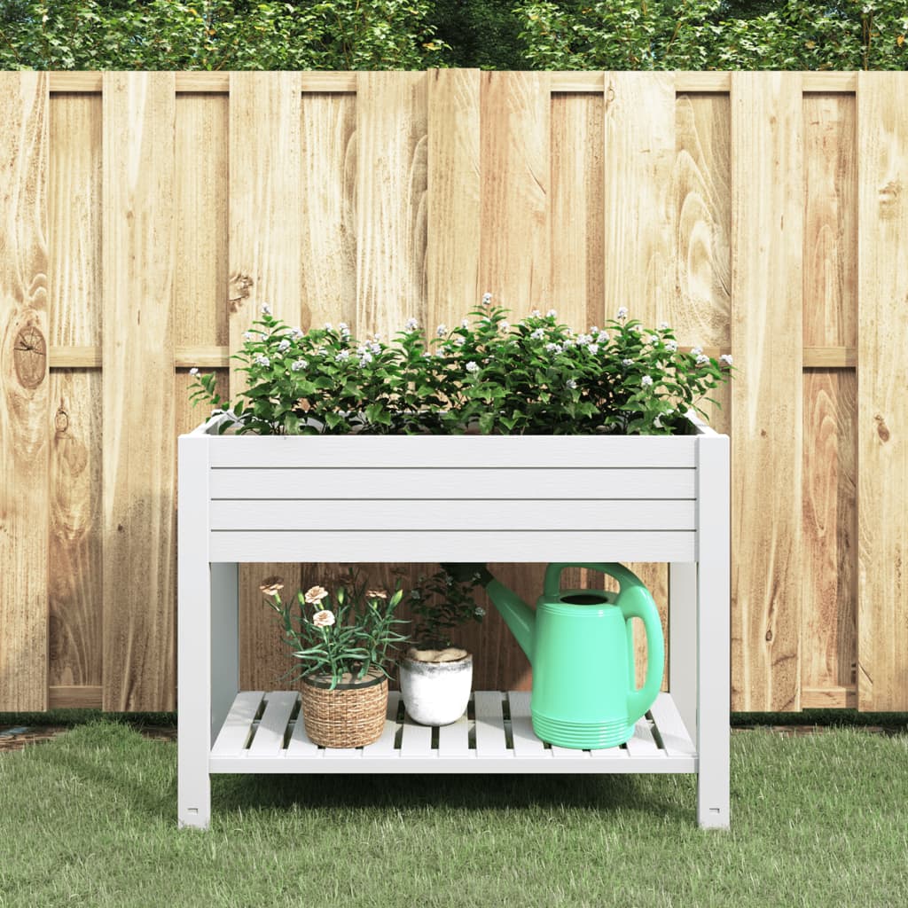 Vidaxl fioriera raccolta 110x45x79 cm Polypropene White