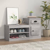 Gabinete de zapatos Vidaxl 100x42x60 cm de madera propiedad de madera de roble gris propiedad