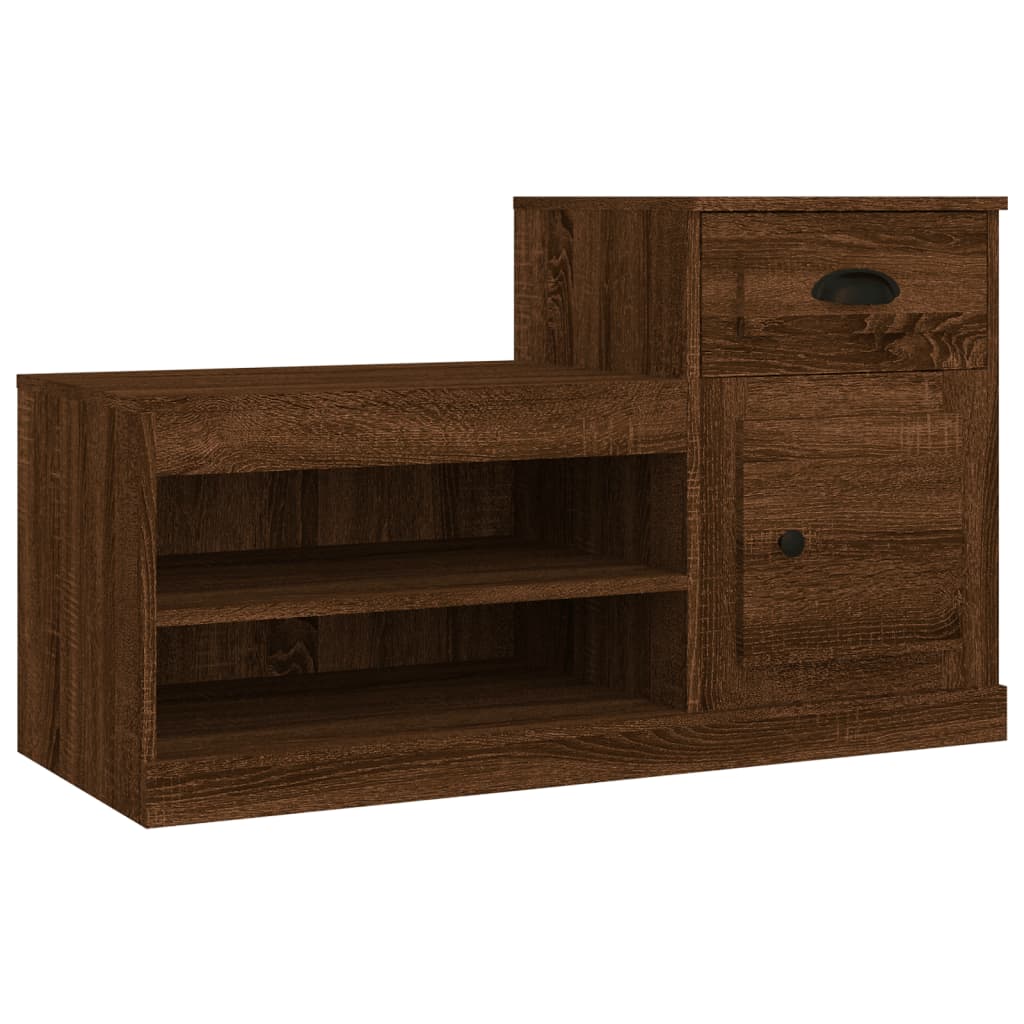 Vidaxl Cabinet da scarpe 100x42x60 cm Colore in rovere marrone in legno