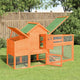 Vidaxl Chicken Coop 186.5x58.5x113 cm Pinna solido marrone