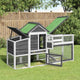 Vidaxl Chicken Coop 186.5x58.5x113 cm Grigio in pino solido