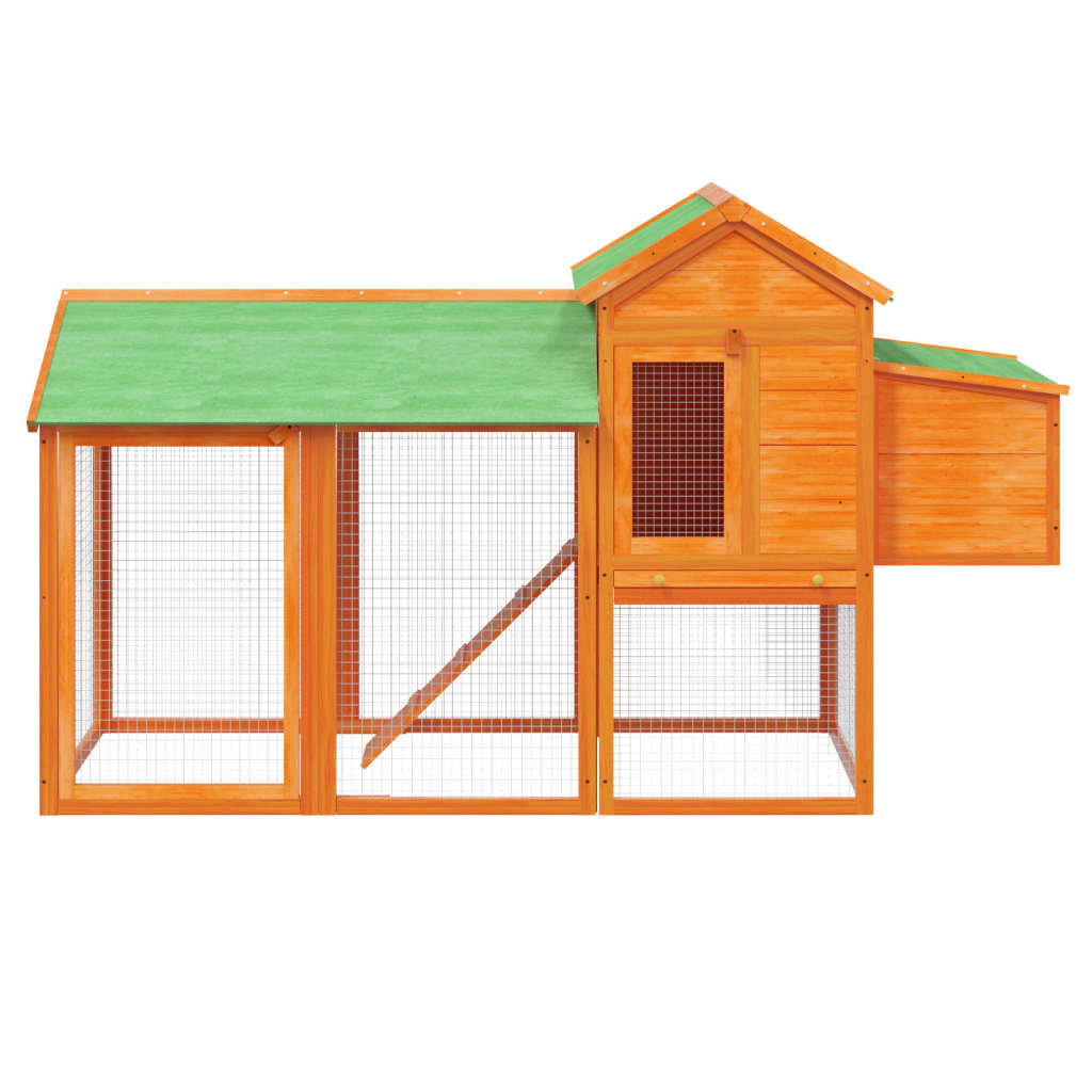 Vidaxl Chicken Coop 193x65x117 cm Pinino solido