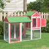 Vidaxl Chicken Coop 193x65x117 cm de pino sólido rojo