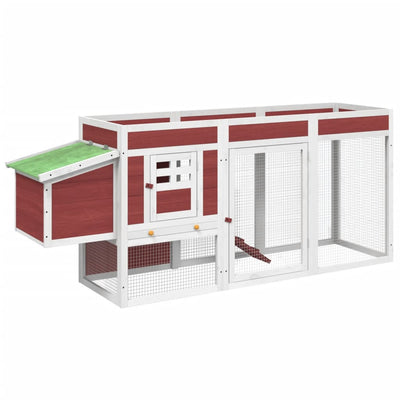 Vidaxl Chicken coop 204x50x84 cm Solid pine Mokkakakleur