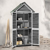 Vidaxl Garden Shed 89x52.5x175 cm de pino sólido gris
