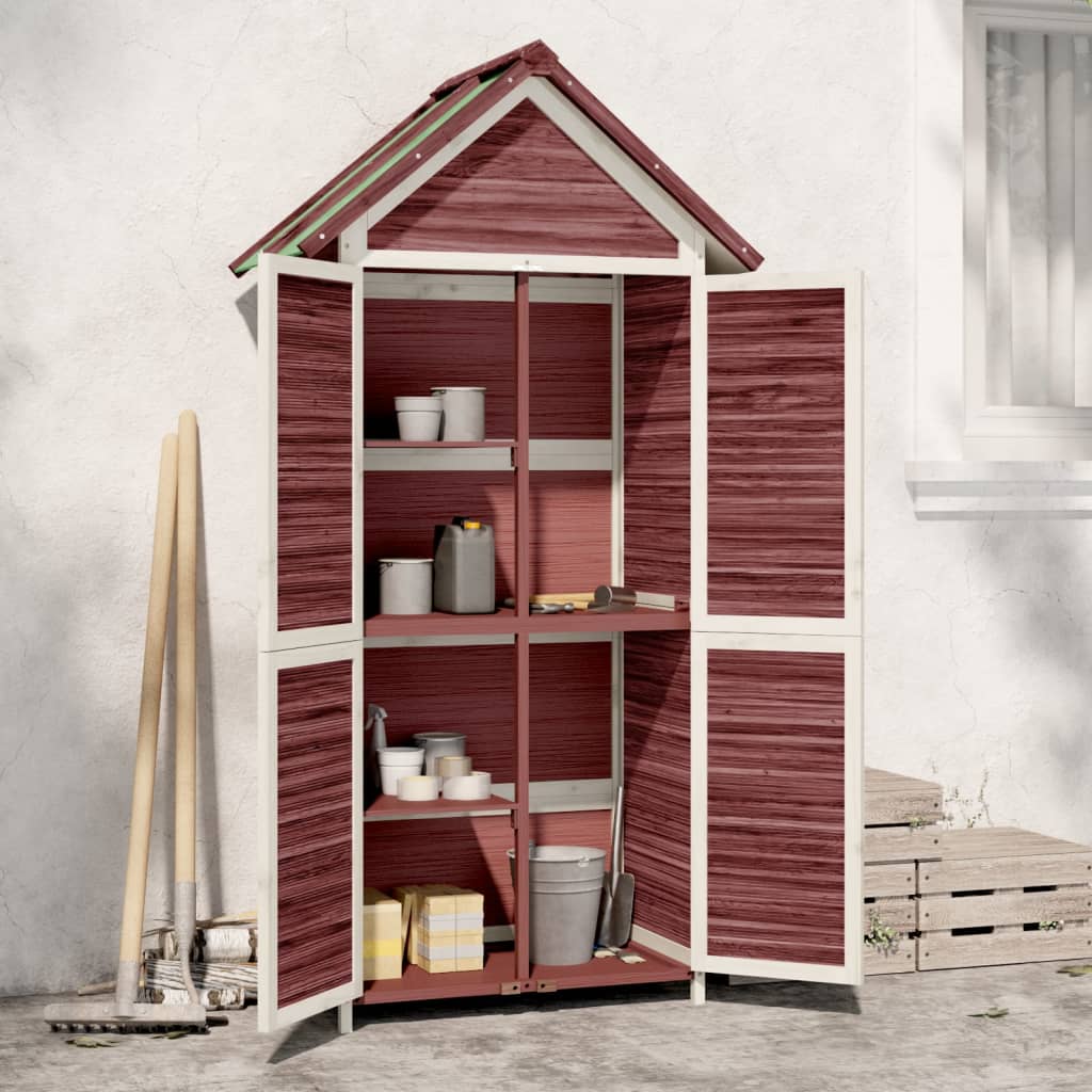 Vidaxl Garden Shed 89x52.5x175 cm MOCHA di pino solido