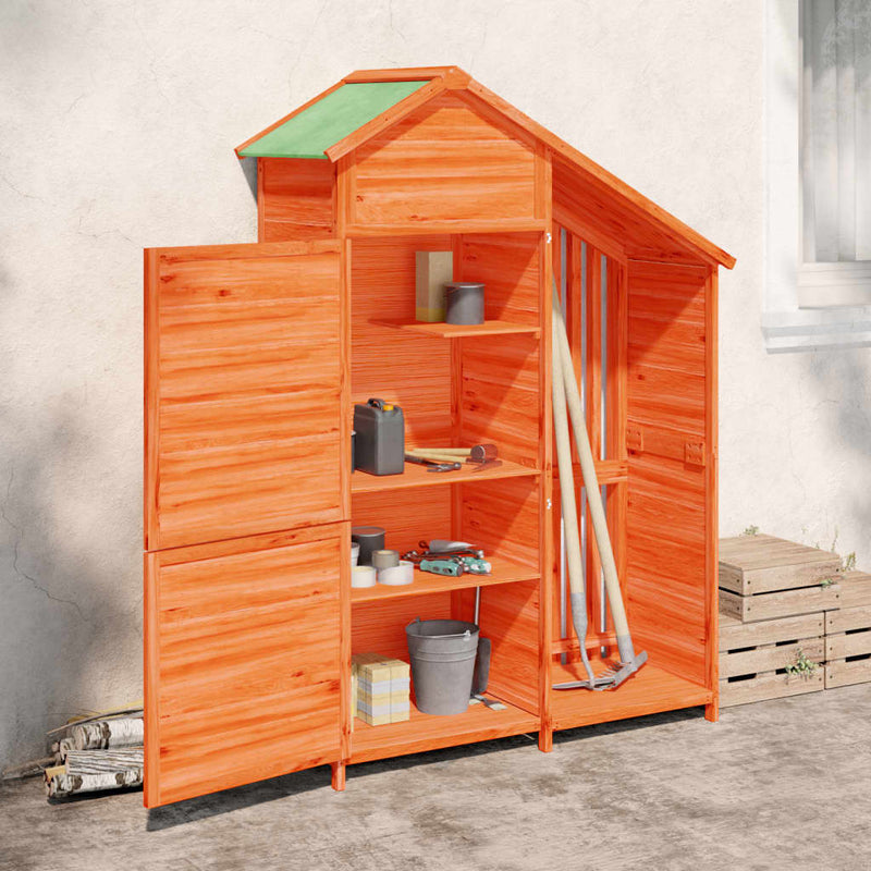 Vidaxl Garden capannone 120x53.5x170 cm Pinna solido marrone