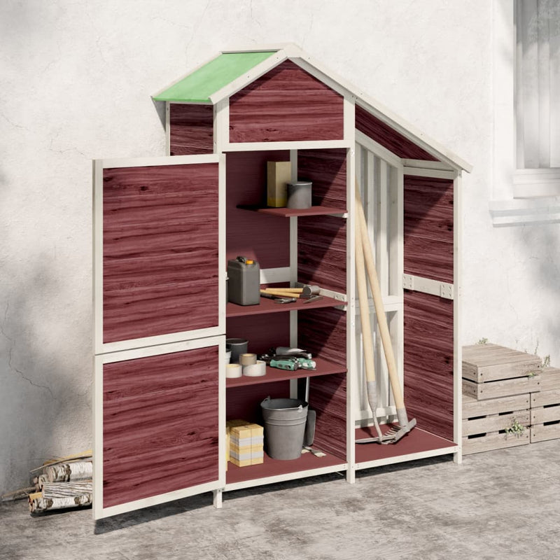 Vidaxl Garden Shed 120x53.5x170 cm Pino sólido mocha